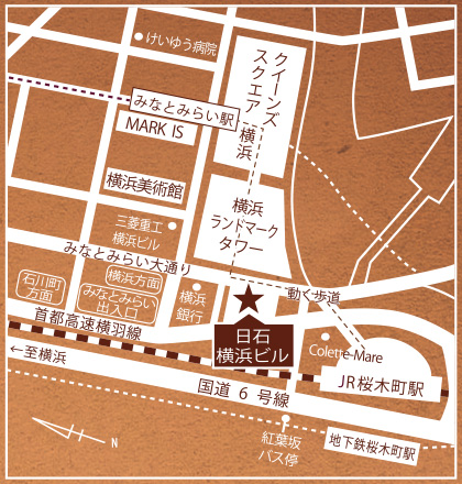 日石横浜ホール地図
