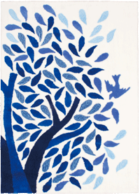miwa akabane design rug collection 青い鳥ブルー